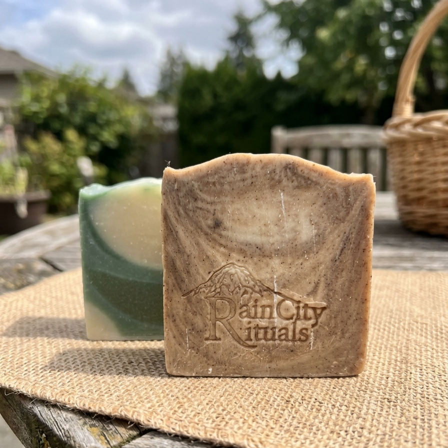 The Grounds & Woods - Artisan Soap Duo - Set of 2 (Warm Cedar & Fresh Brewed Coffee)